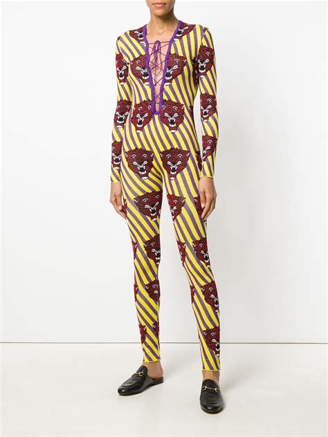 gucci tiger jumpsuit|men's gucci jumpsuit.